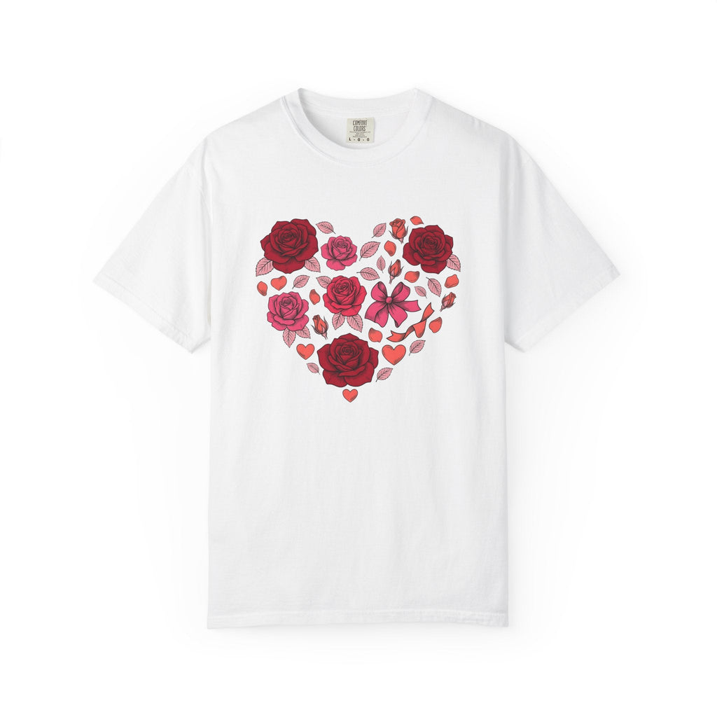 Rose Heart Shirt Valentines Day Floral Unisex Gift Hand product image 1