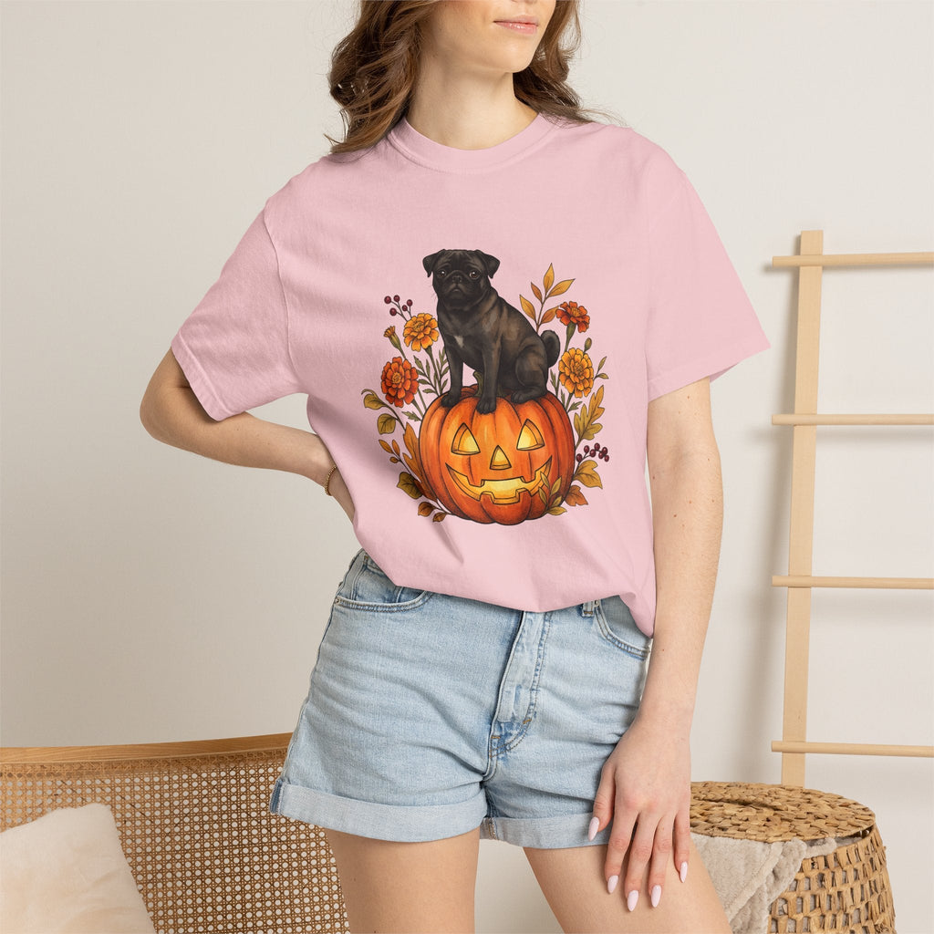 Pug Pumpkin Shirt Halloween Canine Fan Unisex Gift Old product image 13