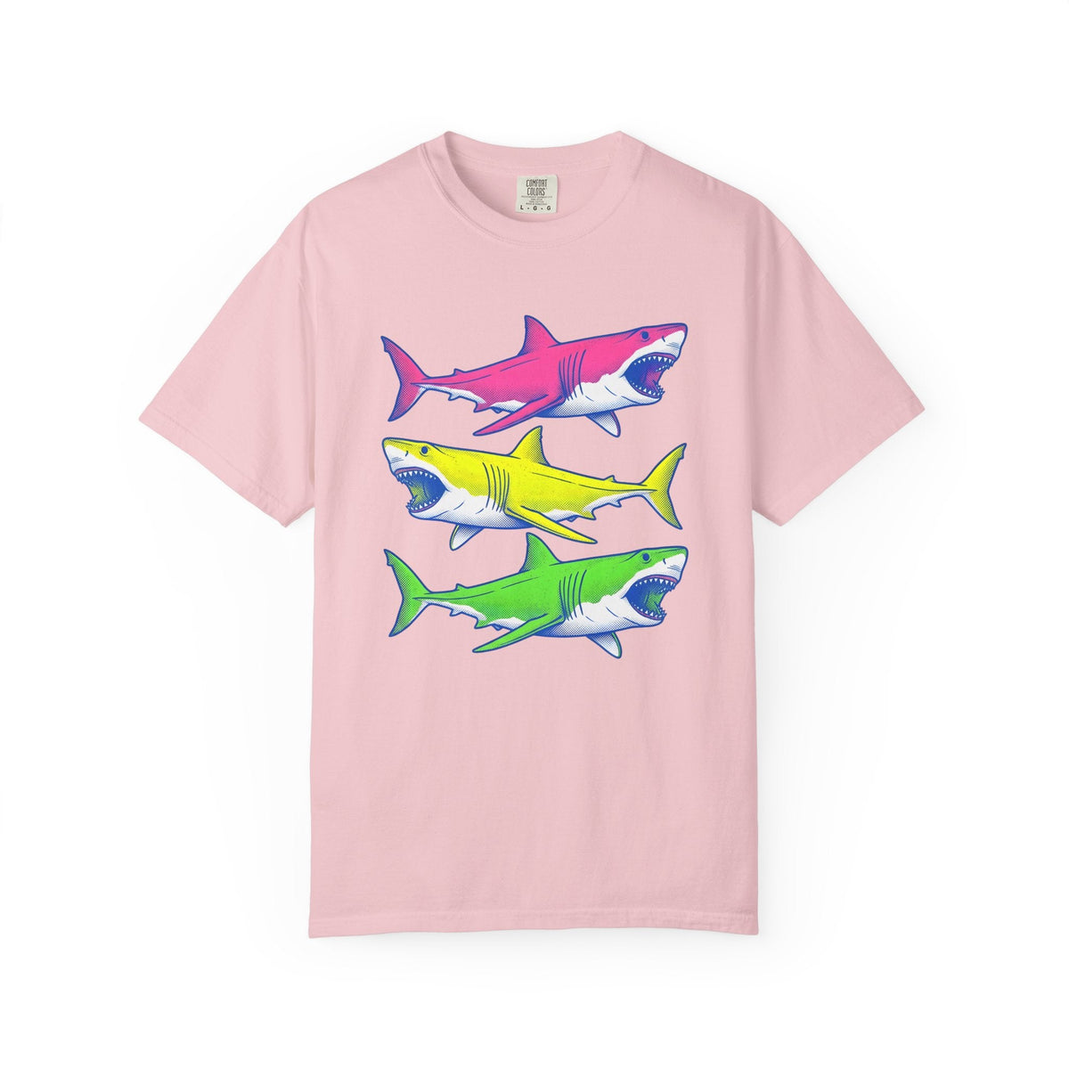 Bright Shark Shirt Ocean Sea Life Unisex Gift Comic Tee product image 3