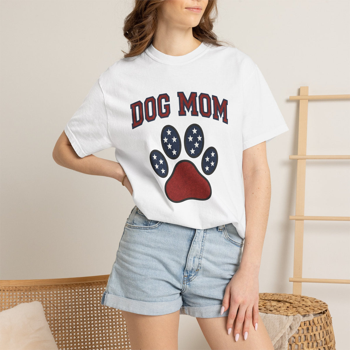 Puppy Paw Retro T-Shirt – Dog Mom Pet Lover Design, Women product image 6