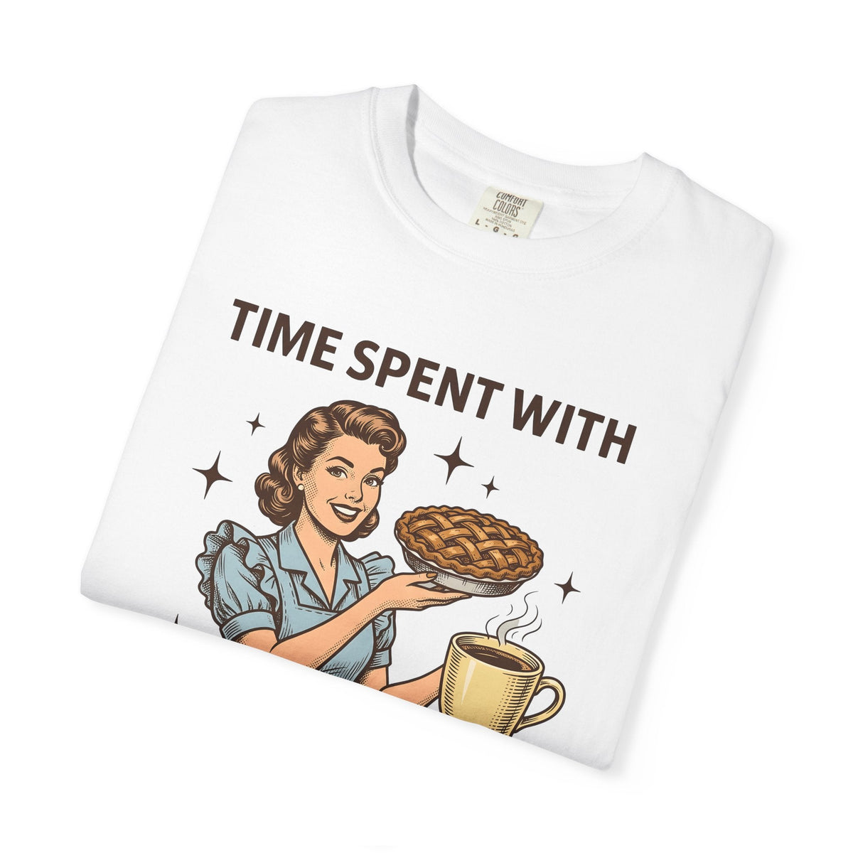 Woman Pie Coffee Shirt Baking Gift for Women Vintage Tee product image 5