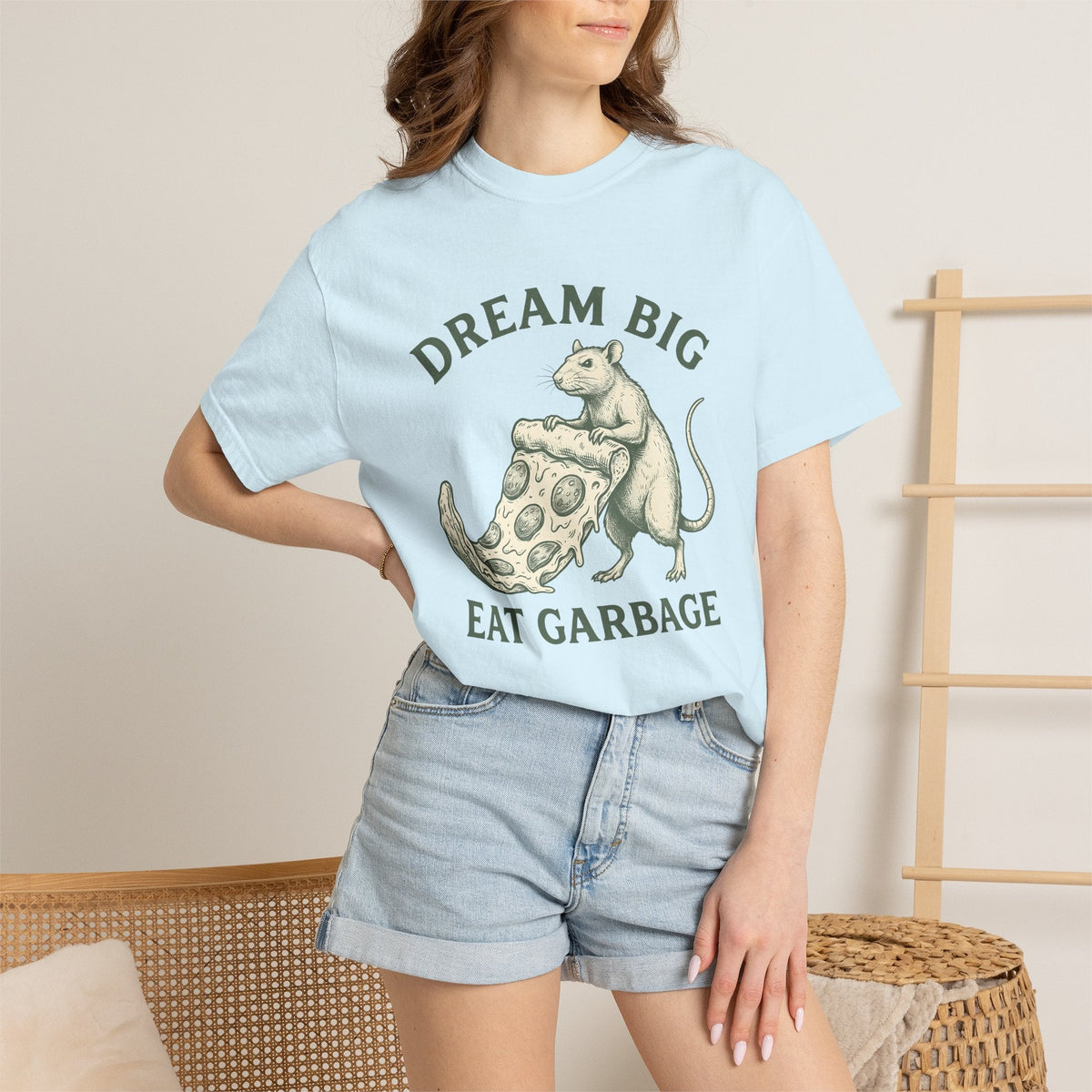 Rat Pizza Shirt Funny Animal Unisex Gift Vintage Tee product image 9