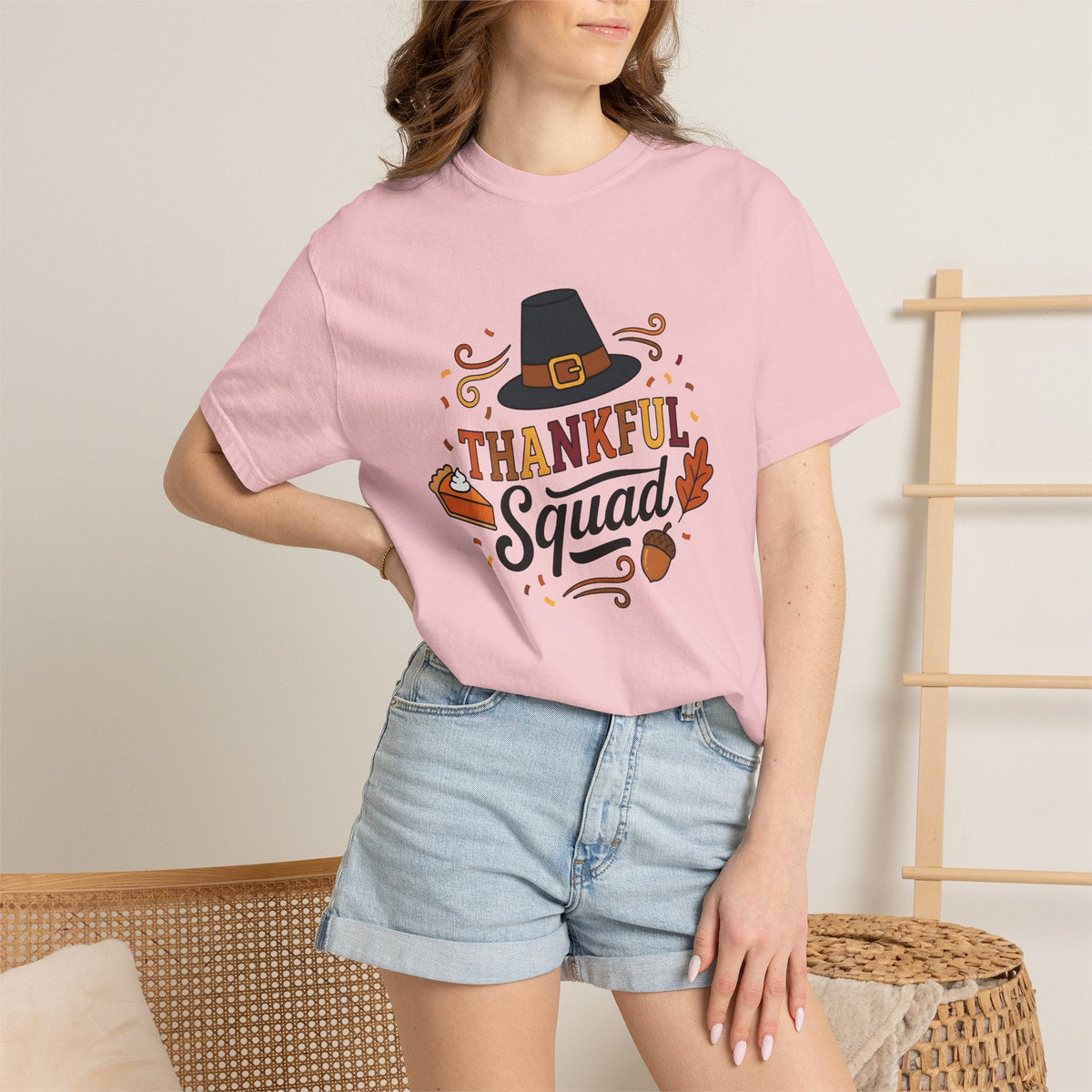 Pilgrim Hat Cute T-Shirt – Thanksgiving Harvest Fall Design, Unisex Graphic Tee