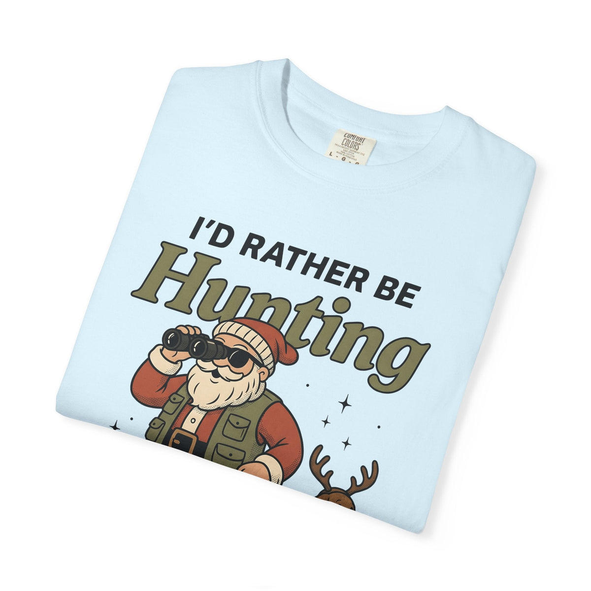 Santa Hunter Cartoon T-Shirt – Funny Christmas Hunting product image 8
