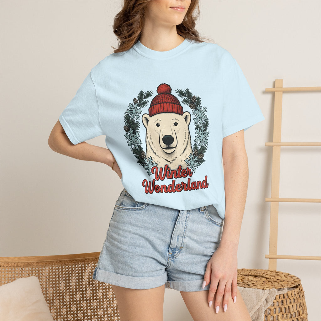 White Bear Shirt Christmas Wildlife Unisex Gift Sketch Tee product image 9