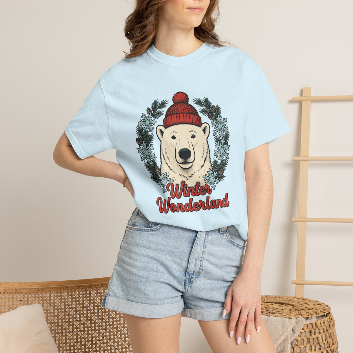 White Bear Shirt Christmas Wildlife Unisex Gift Sketch Tee product image 9
