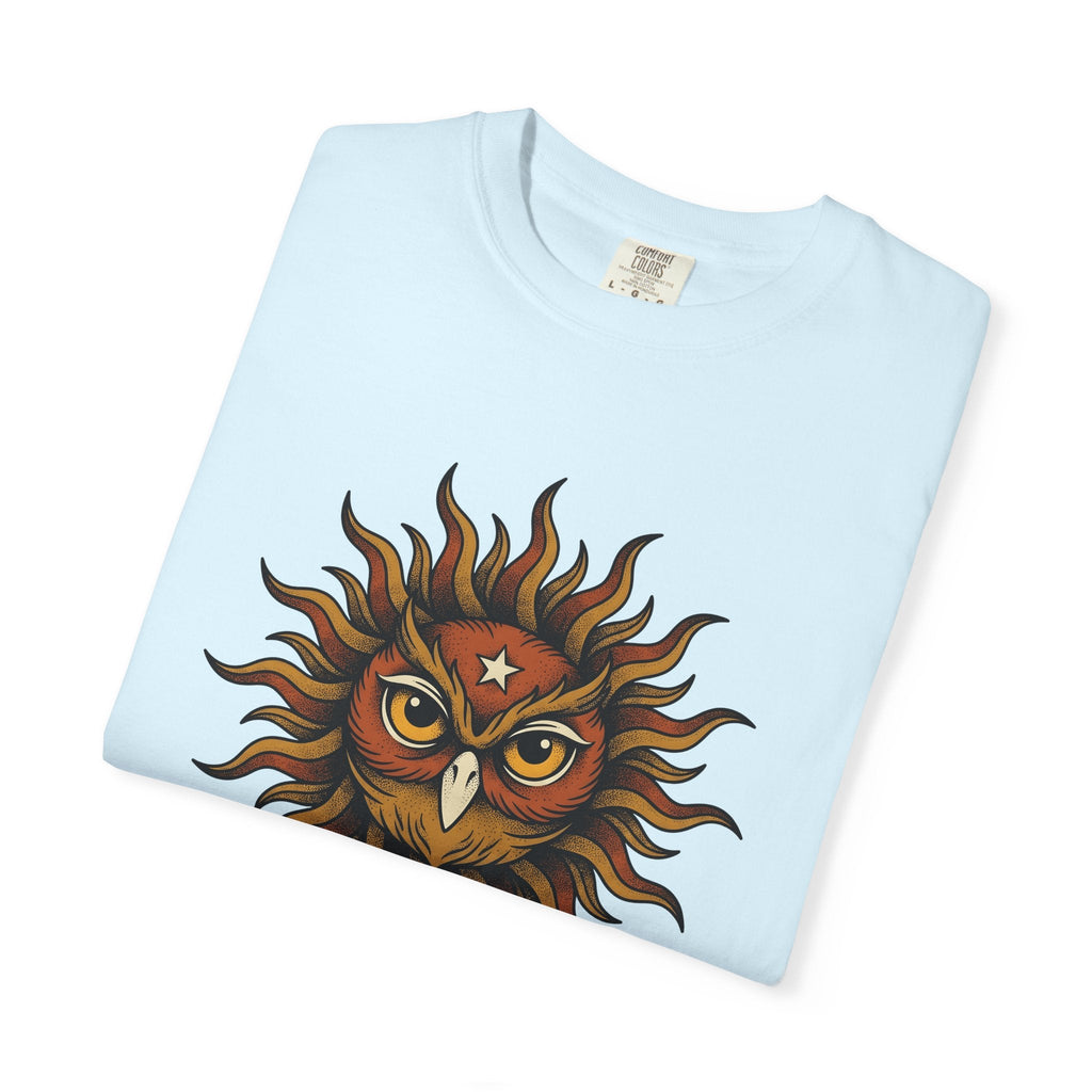 Owl Sun Shirt Bohemian Gift Women Line Art Tee Hoot T-Shirt product image 8