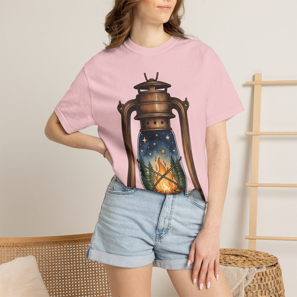 Antique Lantern Shirt Camping Nature Unisex Gift Cartoon product image 12