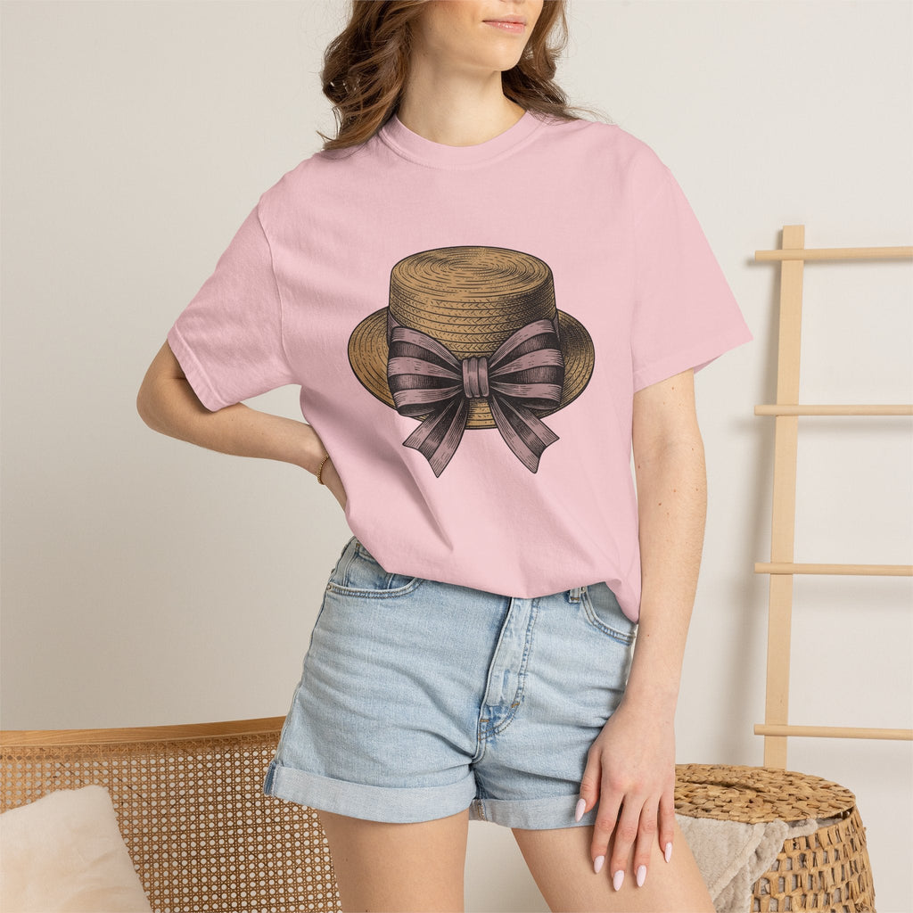Summer Hat Shirt Easter Outfit Unisex Gift Farmhouse Tee Sunhat T-Shirt Easter