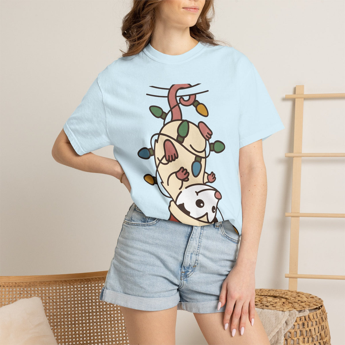 Opossum Santa Hat Shirt Christmas Pet Unisex Gift Comic Tee Possum T-Shirt Xmas