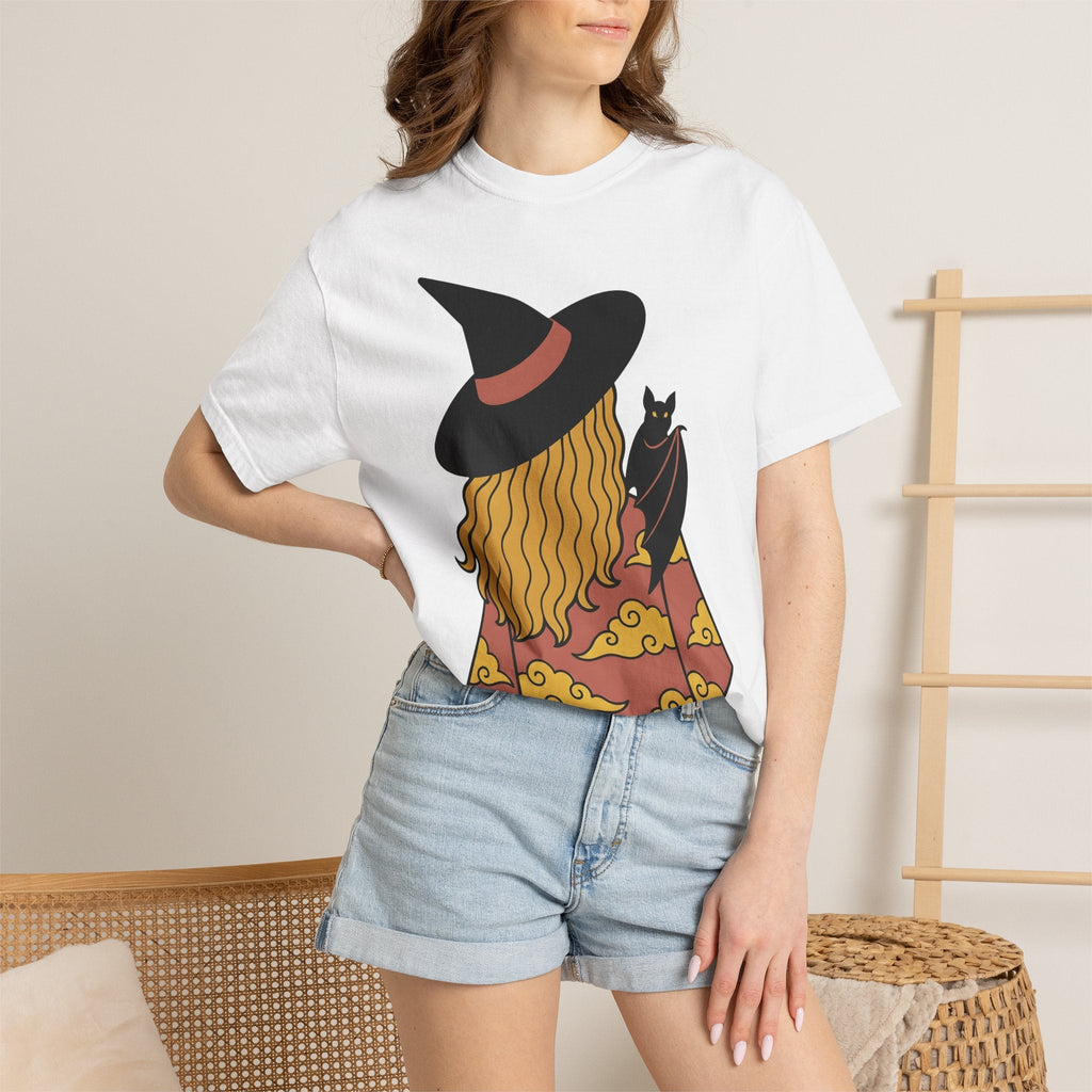 Witch Bat Shirt Halloween Spell Unisex Gift Animated Tee product image 6