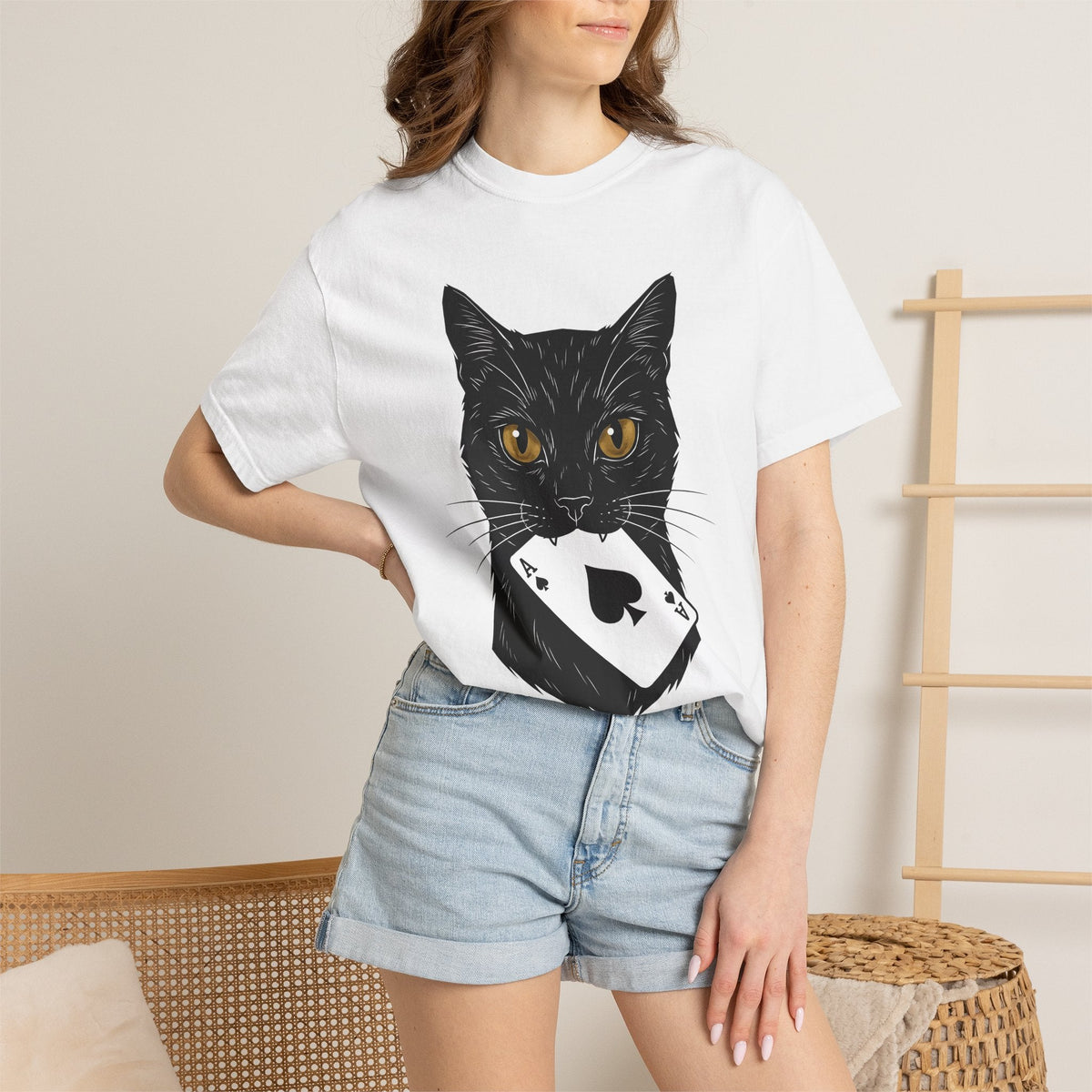 Black Kitty Shirt Cat Casino Unisex Gift Digital Tee product image 6