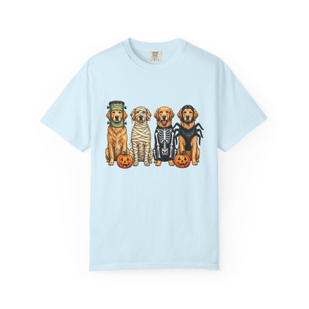 Golden Retriever Puppies Shirt Dog Spooky Gift Women Sketch product image 2