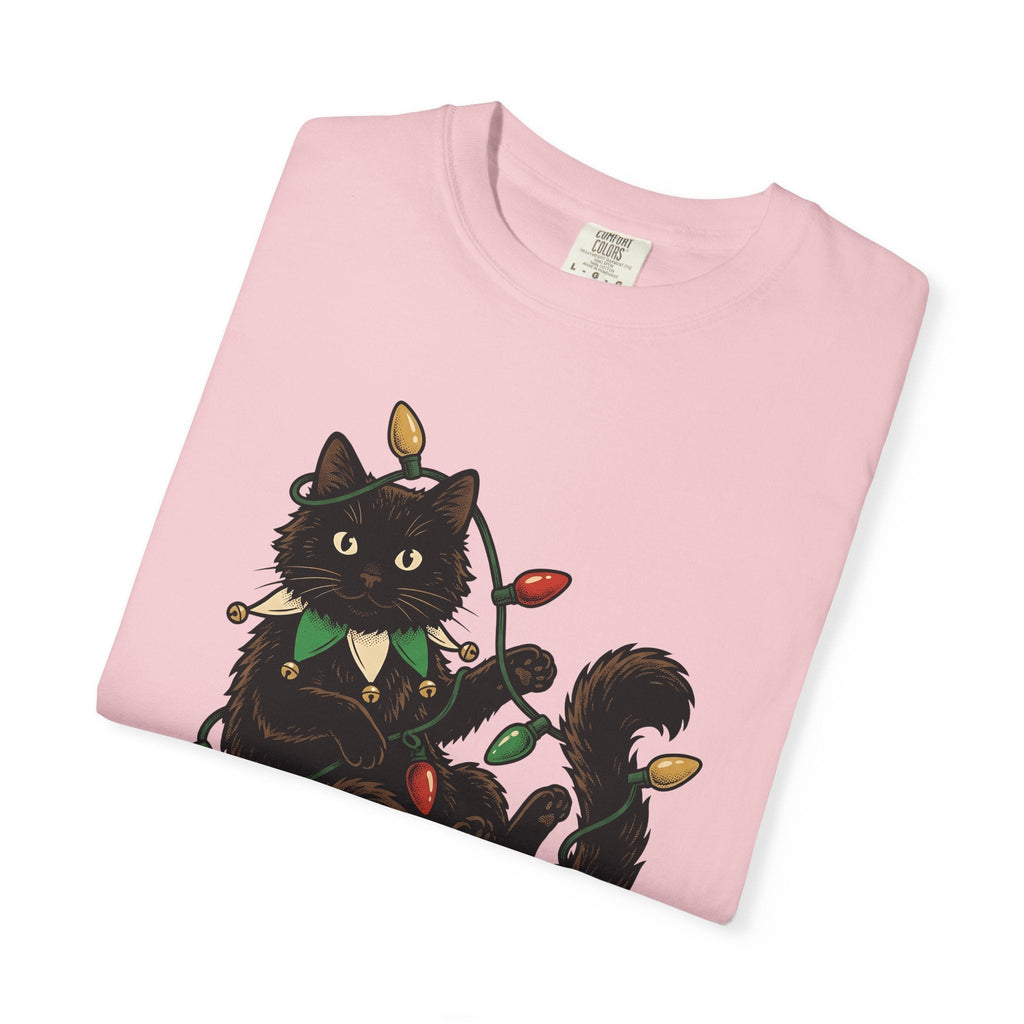 Black Cat Shirt Christmas Pet Unisex Gift Vintage Tee product image 11