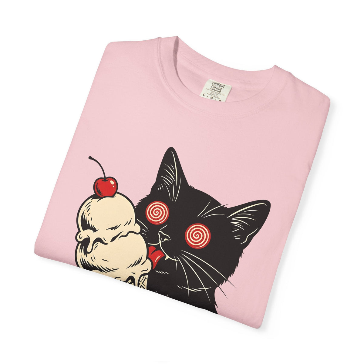 Black Cat Shirt Food Unisex Gift Bold Graphic Tee Kitty product image 11