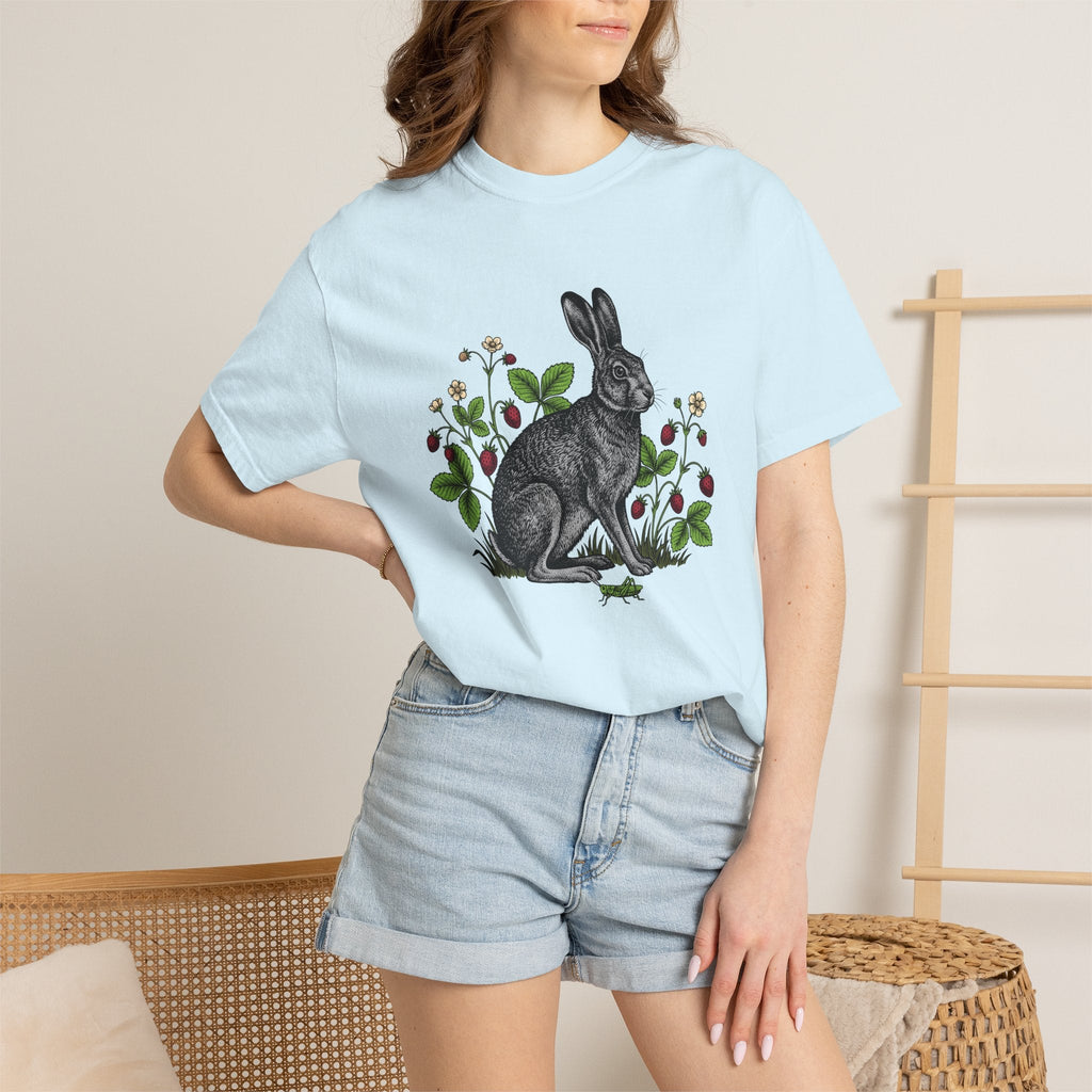 Hare Drawing Shirt Animals Wildlife Unisex Gift Garden Tee product image 9