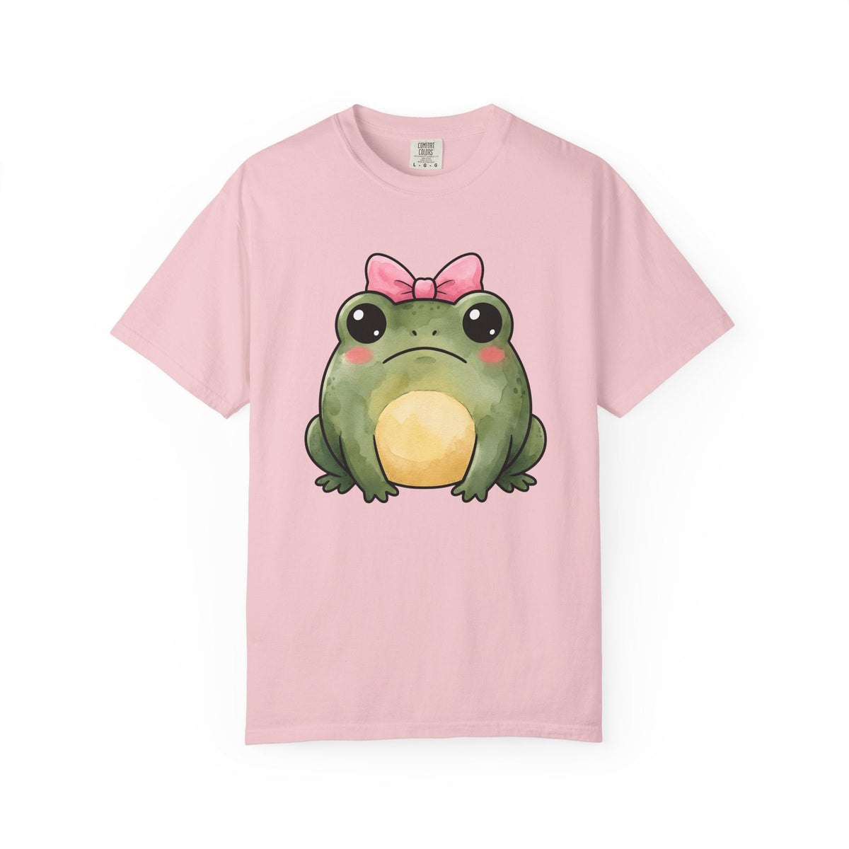 Frog Bow Clip Shirt Animals Rustic Unisex Gift Playful Tee product image 3