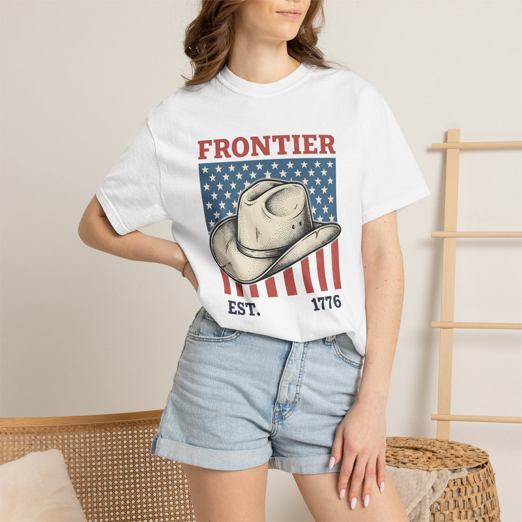 Cowboy Hat Shirt America Western Unisex Gift Vintage Tee Stetson T-Shirt Patriot