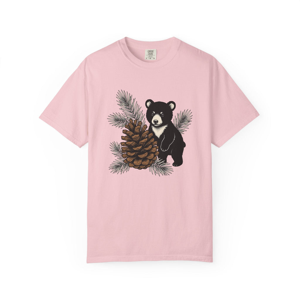 Bear Pinecone Shirt Animals Forest Unisex Gift Block Print product image 3