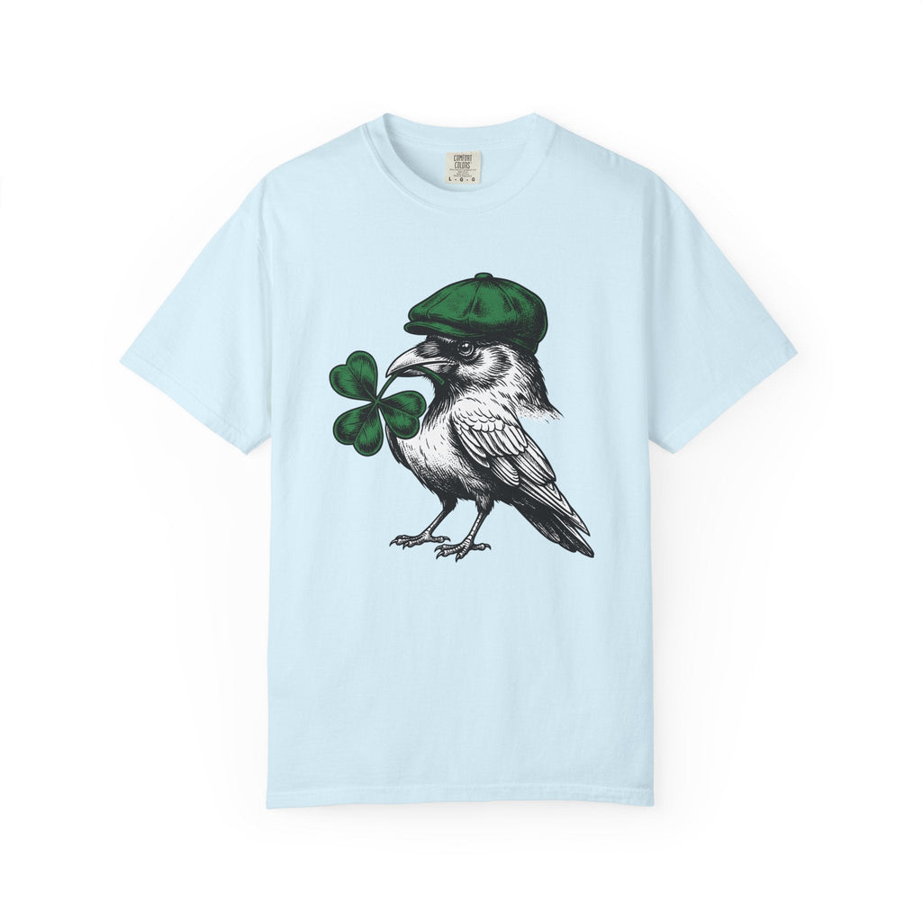 Raven Clover Shirt St Patrick's Day Celtic Gift Women Retro Tee Clover T-Shirt Shamrock Fan Vintage Tshirt Celtic Graphic Sketch Newsboy Hat