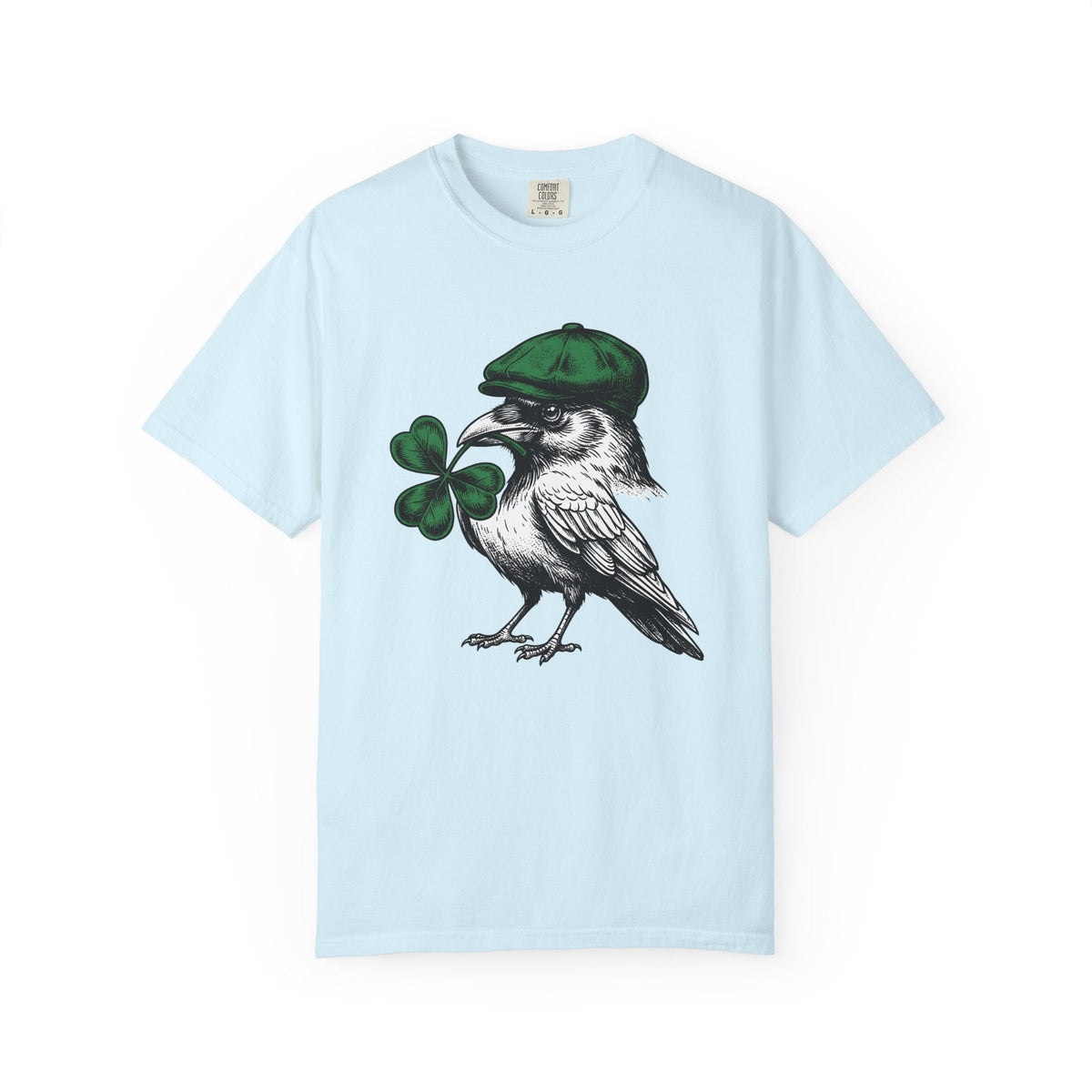 Raven Clover Shirt St Patrick's Day Celtic Gift Women Retro Tee Clover T-Shirt Shamrock Fan Vintage Tshirt Celtic Graphic Sketch Newsboy Hat