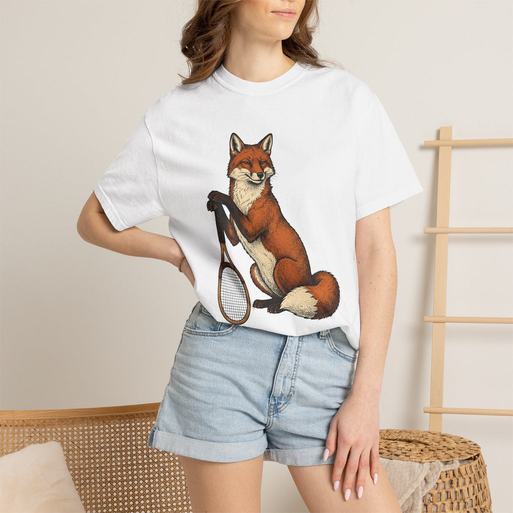 Fox Tennis Racquet Shirt Sports Fauna Unisex Gift Old product image 6
