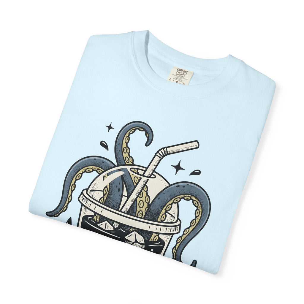 Octopus Cup Shirt Coffee Saltwater Unisex Gift Cartoon Tee Mug T-Shirt Coffee
