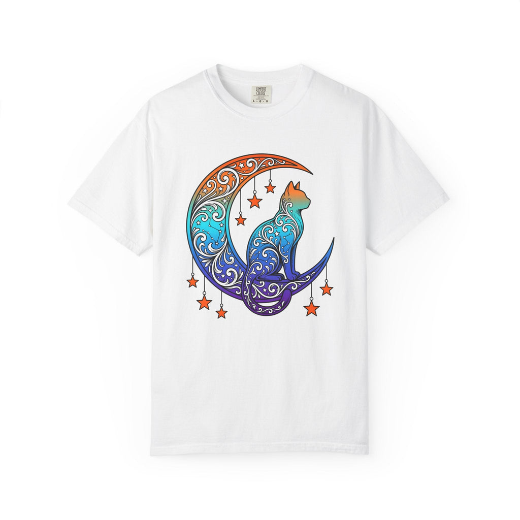 Celestial Cat Shirt Moon Unisex Gift Boho Tee Kitty T-Shirt product image 1