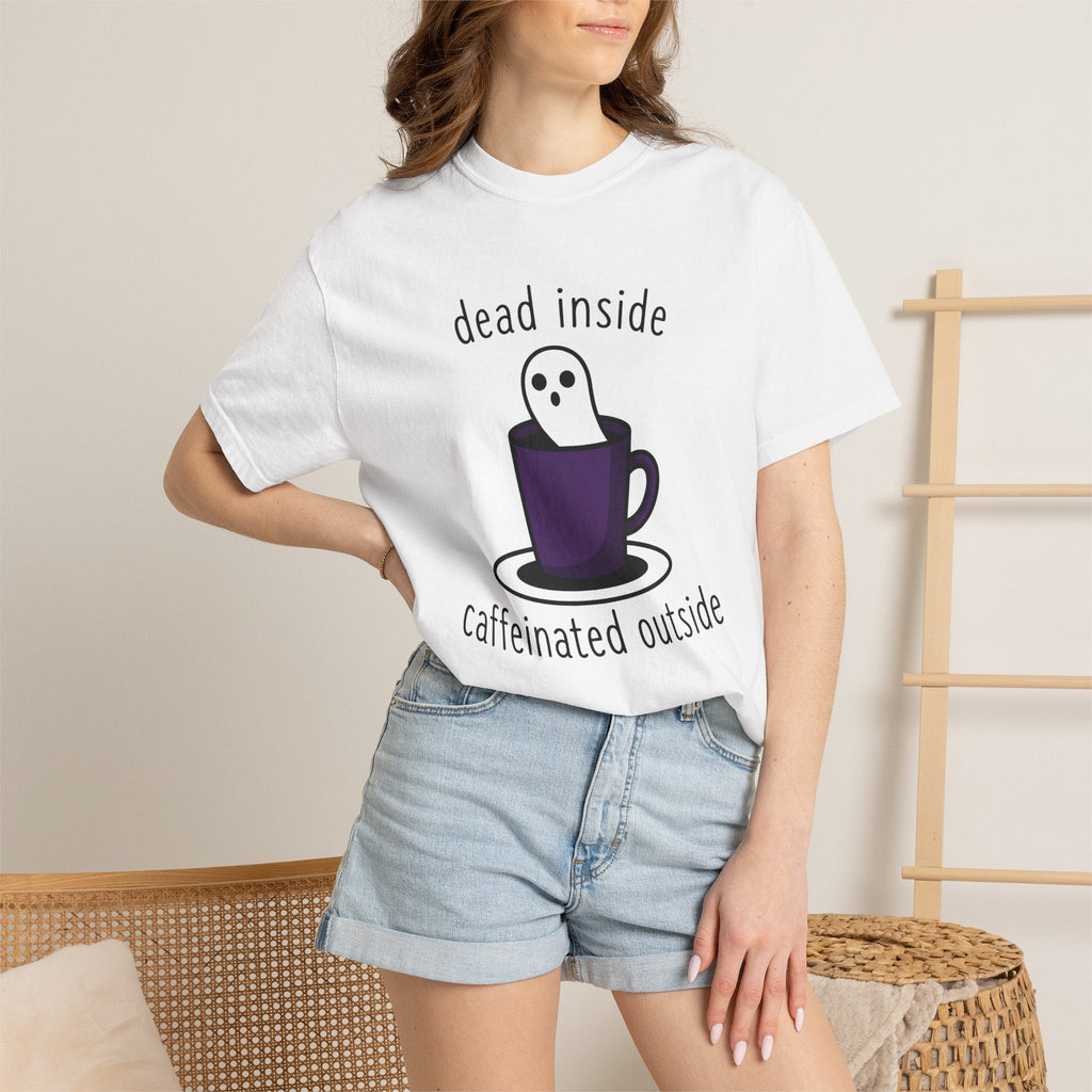 Ghost Coffee Cup Shirt Coffee Humor Unisex Gift Cartoon Tee Coffee Mug T-Shirt