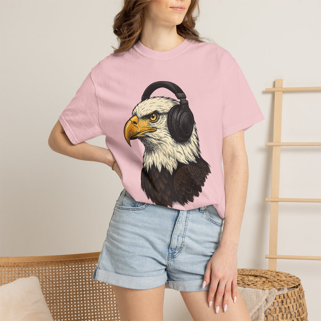 Eagle Headphones Shirt Animals Music Unisex Gift Hand Drawn product image 12