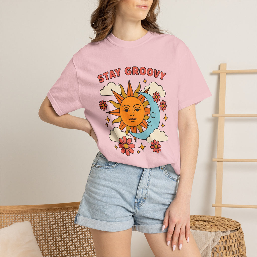 Sun Moon Print Shirt Boho Chic Stars Unisex Gift Funky Tee product image 12