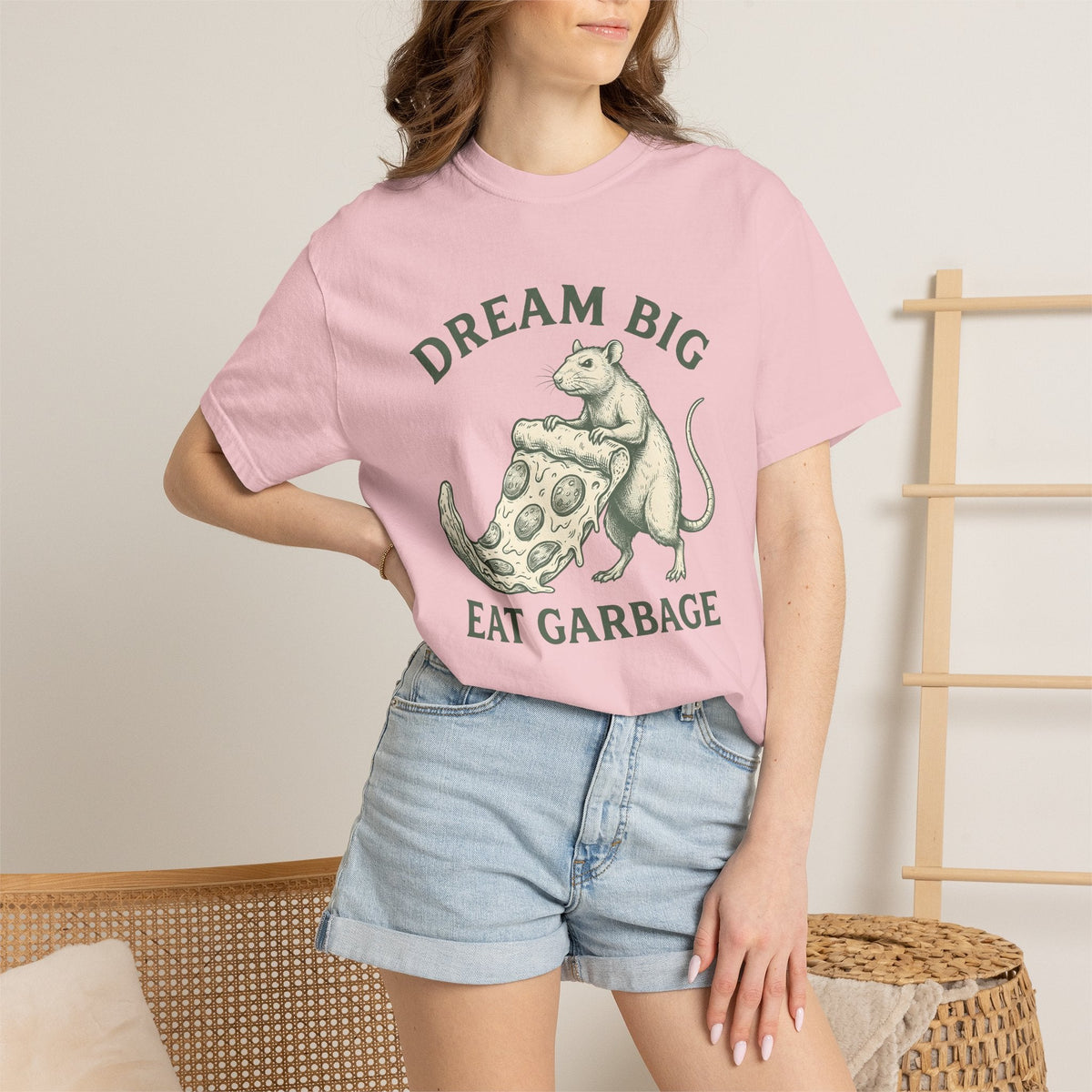 Rat Pizza Shirt Funny Animal Unisex Gift Vintage Tee product image 12