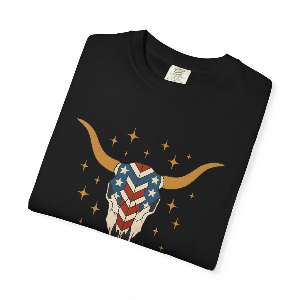 Longhorn Skull Shirt 4th Of July American Gift Women Tribal product image 15