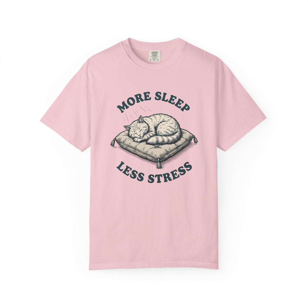 Sleeping Cat Shirt Animal Unisex Gift Hand Drawn Tee Kitten product image 3