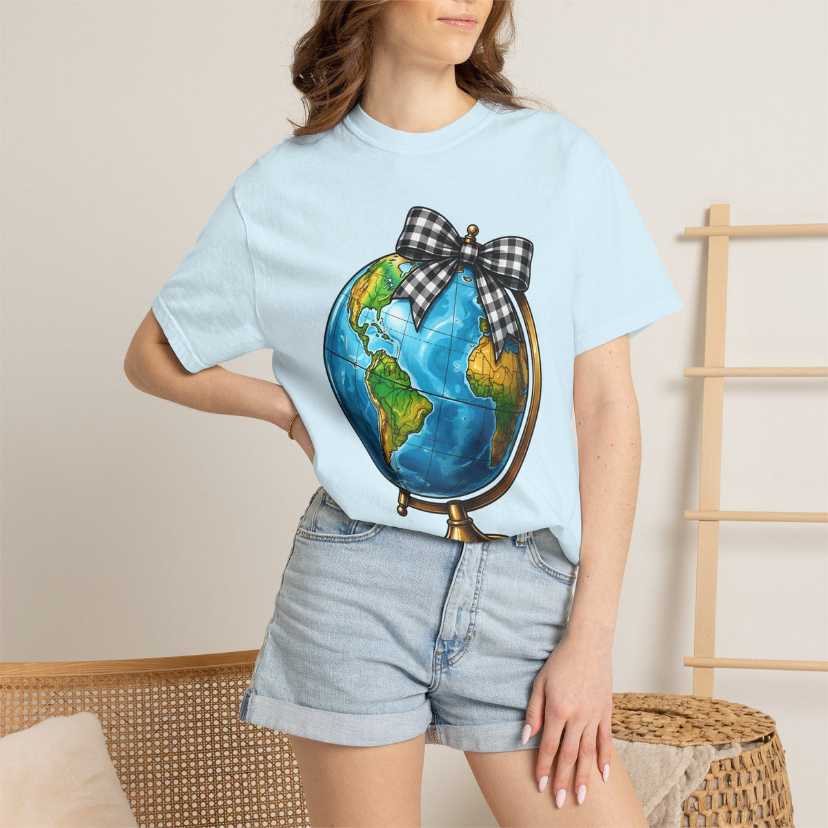 Map Bow Shirt Teachers Expedition Gift Women Bold Tee product image 9