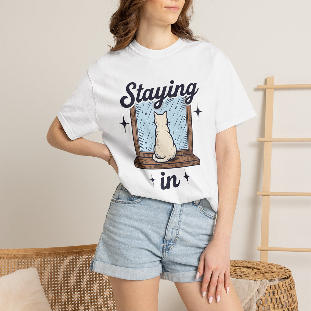Cat Window Shirt Decor Gift Women Sketch Tee Perch T-Shirt product image 6