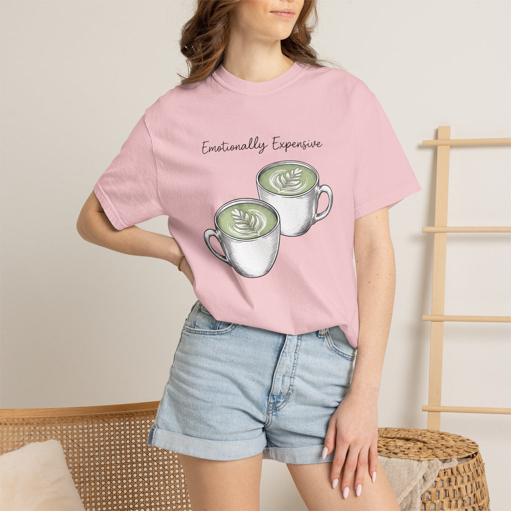 Matcha Latte Cups Shirt Coffee Foodie Unisex Gift Hand Drawn Tee Green Tea Cup