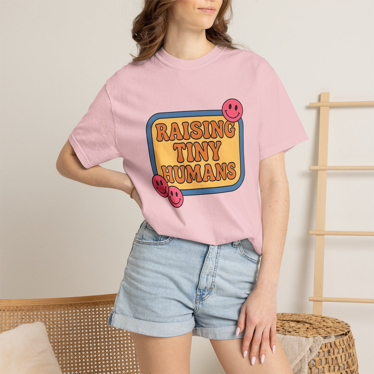 Smile Faces Shirt Moms Kid Gift for Women Hand Drawn Tee product image 12
