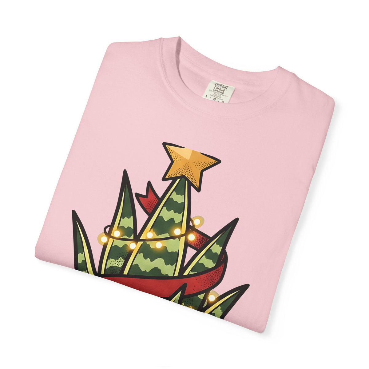 Christmas Cactus Fairy Lights Cartoon T-Shirt – Cute product image 11