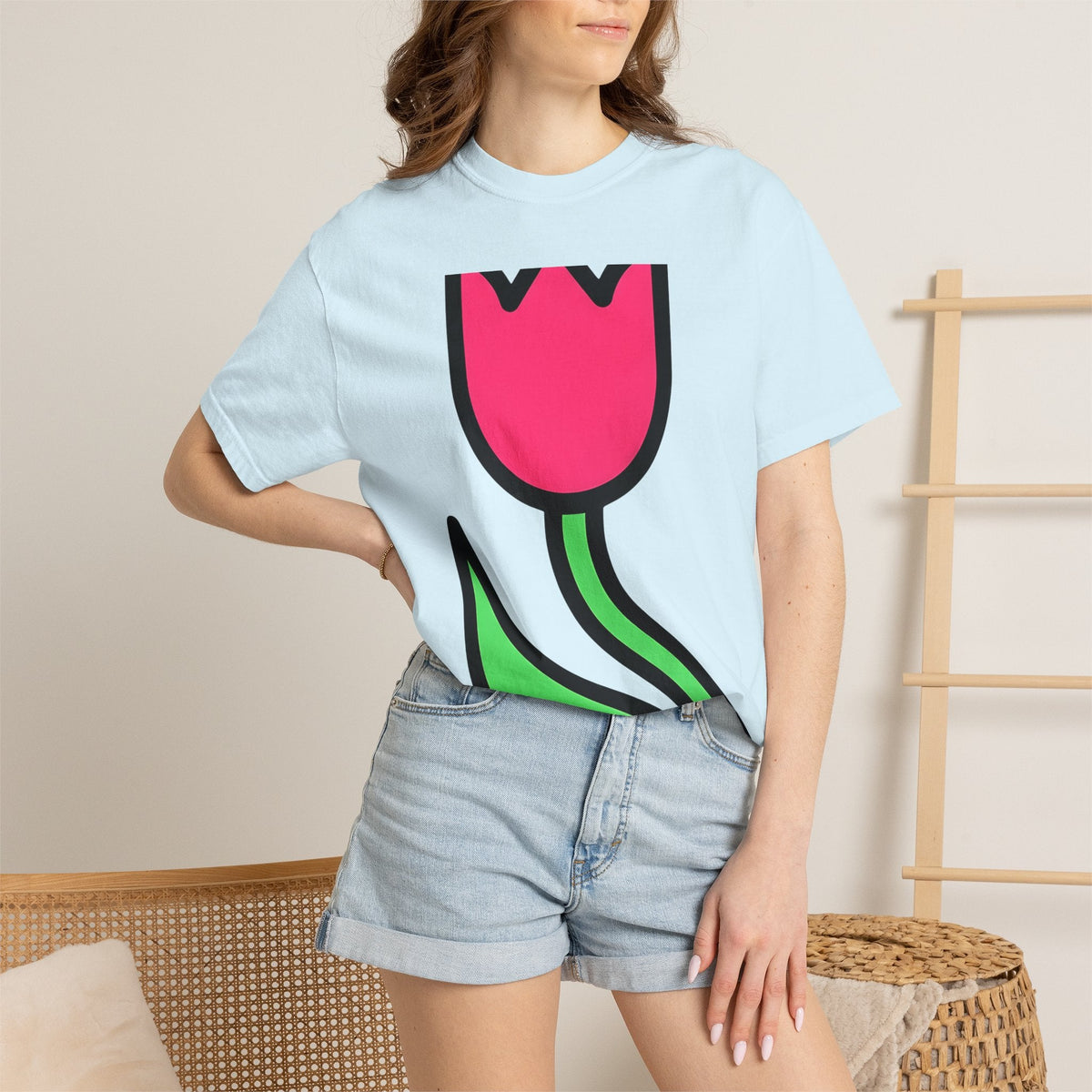 Tulip Bloom Shirt Easter Blossoms Unisex Gift Simple Tee product image 9