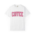 Block Letters Shirt Coffee Teacher Gift Women Bold Tee Typography T-Shirt Coffee Fan Brilliant Tshirt Educator Graphic Retro Checkered
