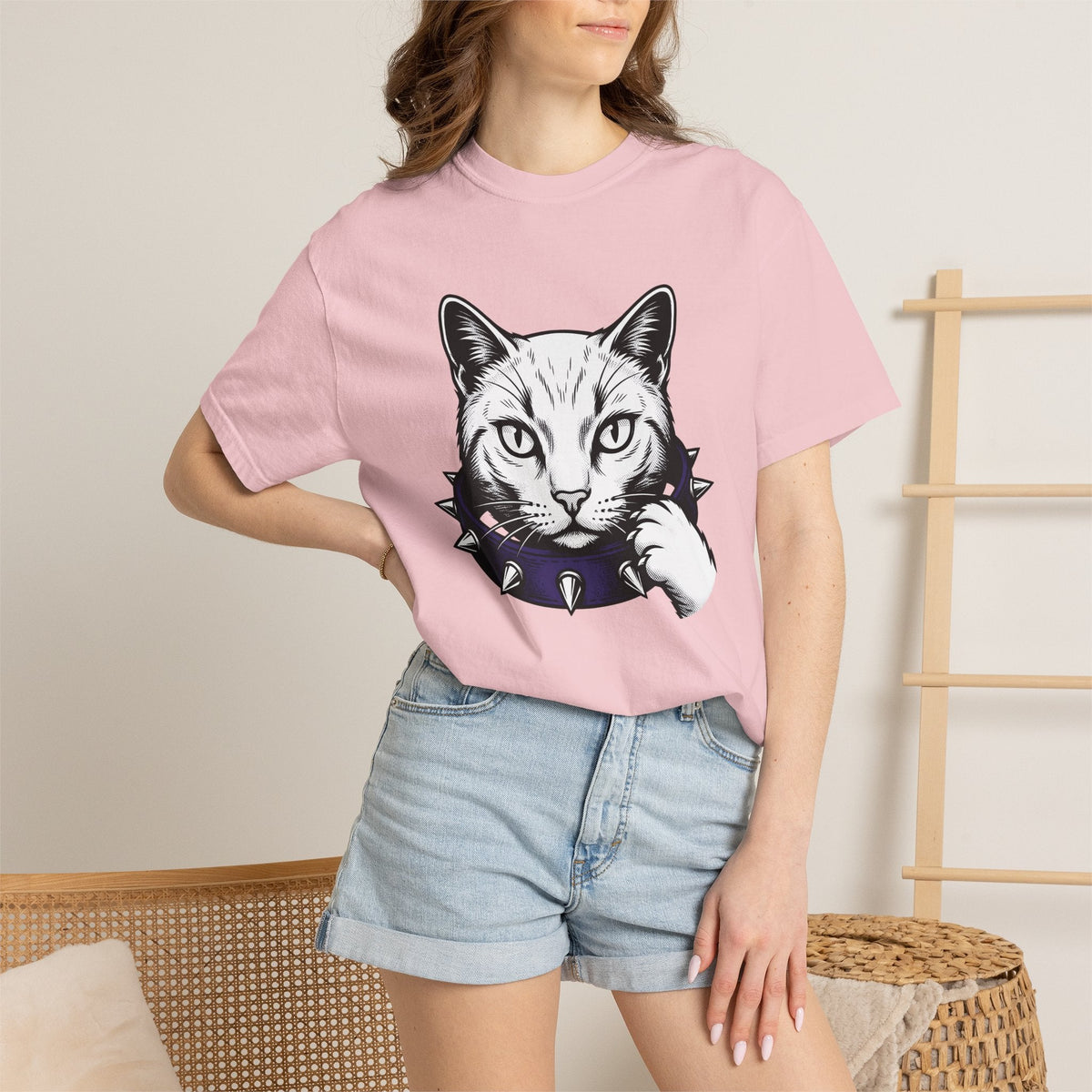Cat Face Shirt Alternative Gift Women Ink Tee Kitty T-Shirt product image 12