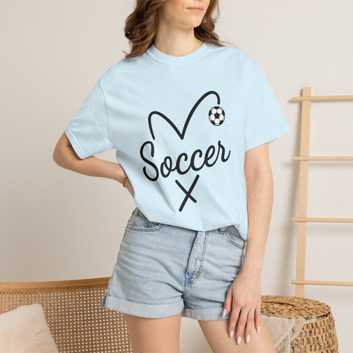 Soccer Ball Love Shirt Sportswear Unisex Gift Basic Tee product image 9