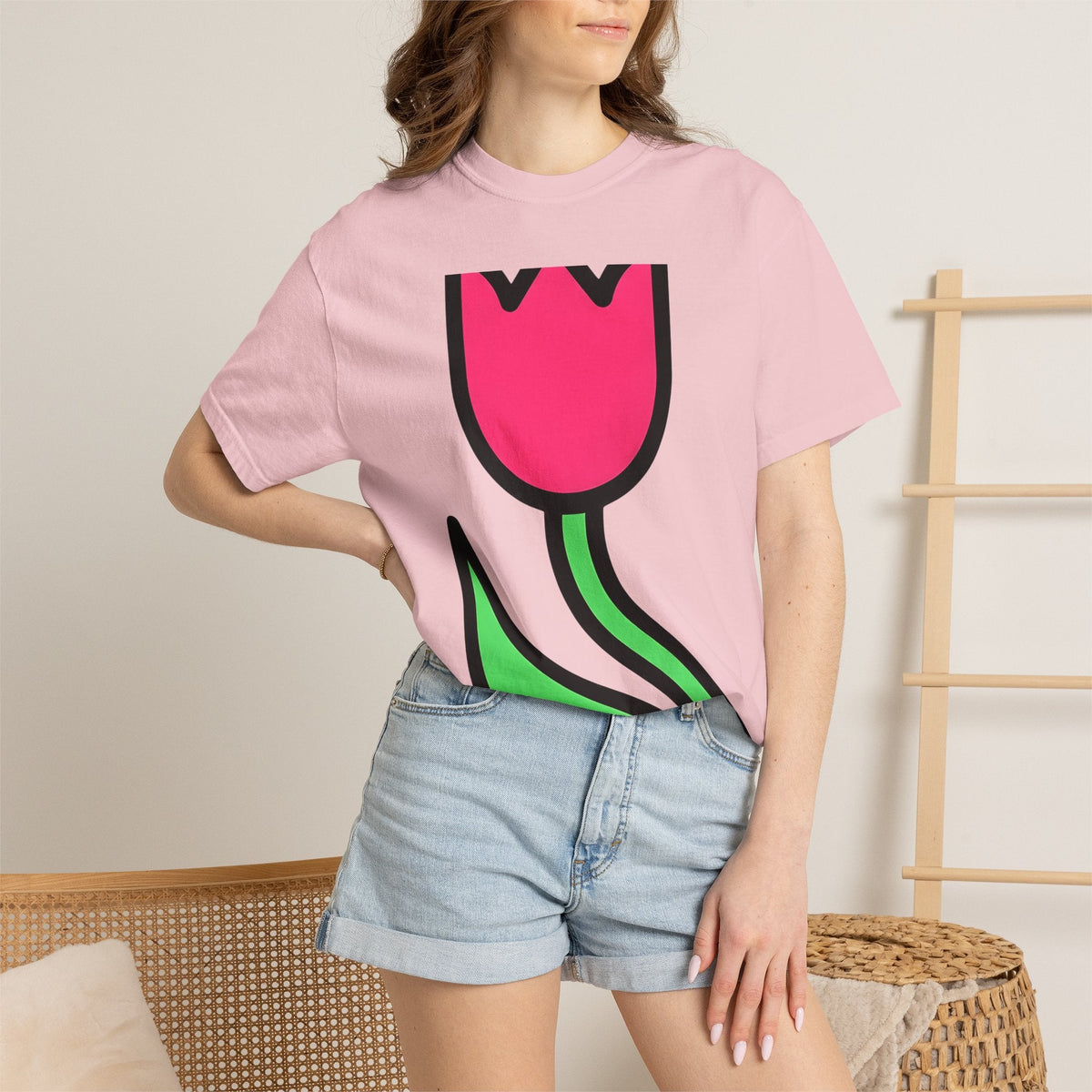 Tulip Bloom Shirt Easter Blossoms Unisex Gift Simple Tee product image 12