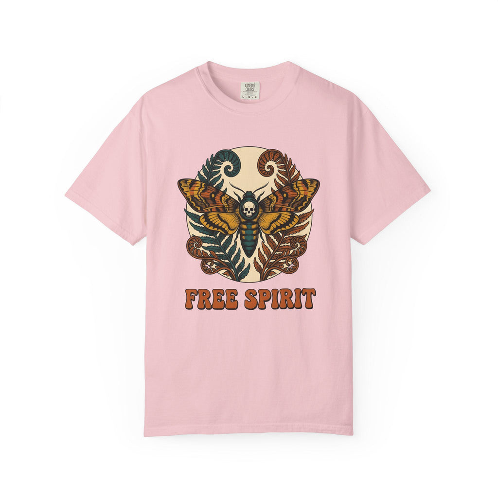 Moth Skull Shirt Boho Chic Gothic Unisex Gift Psychedelic product image 3