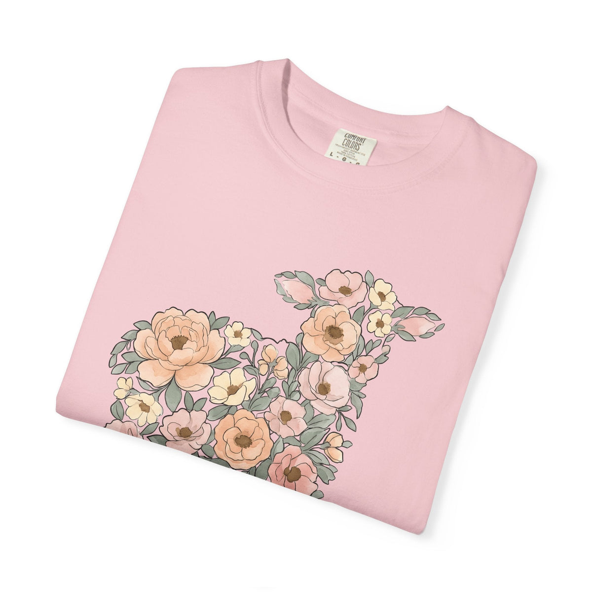 Floral Lamb Shirt Easter Spring Unisex Gift Watercolor Tee product image 11