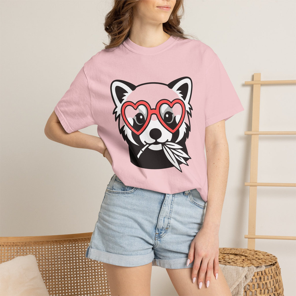 Red Panda Shirt Valentine Animal Gift Women Cartoon Tee product image 12