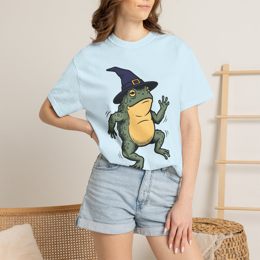 Amphibian Witch Hat Shirt Halloween Pet Unisex Gift Illustration Tee Toadstool