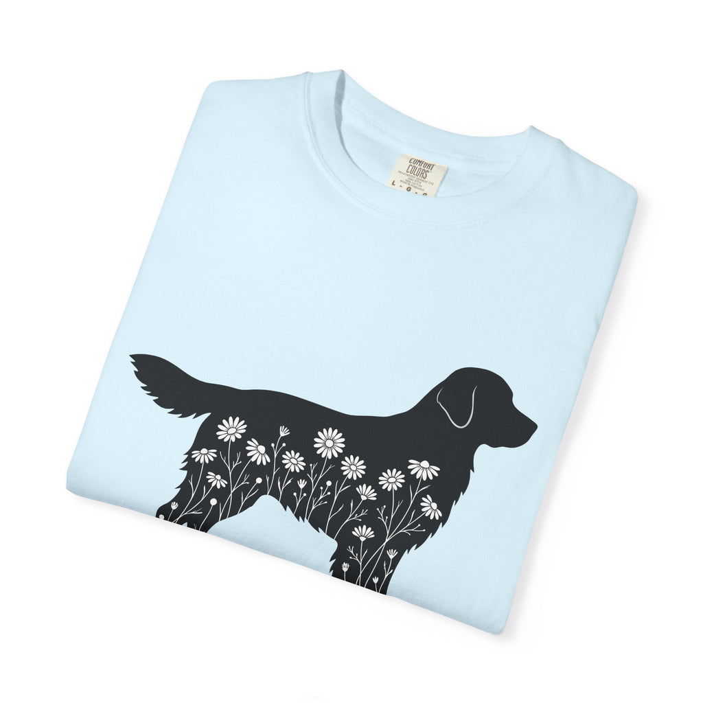 Dog Outline Shirt Flower Unisex Gift Floral Tee Puppy product image 8