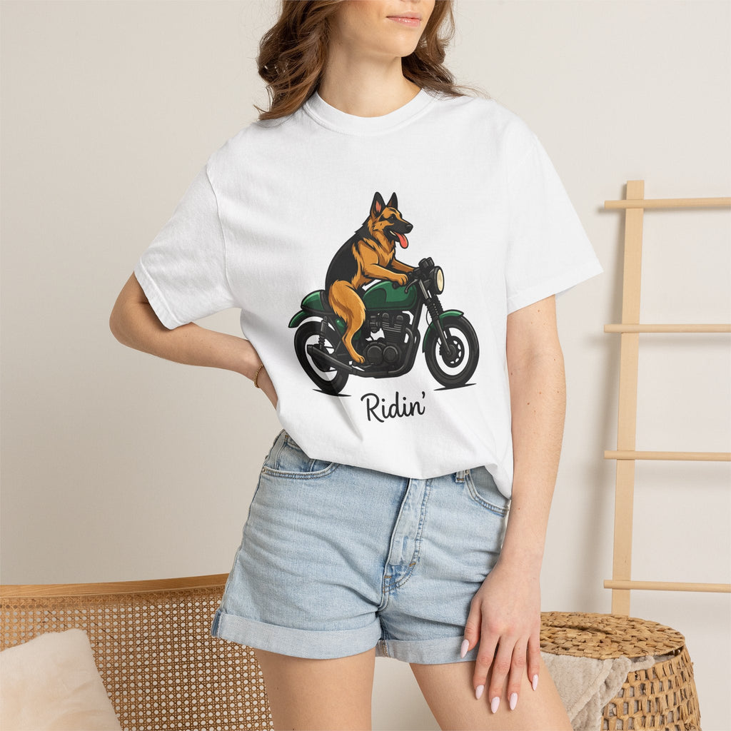 German Shepherd Motorcycle Shirt Dog Biker Gear Unisex Gift product image 6